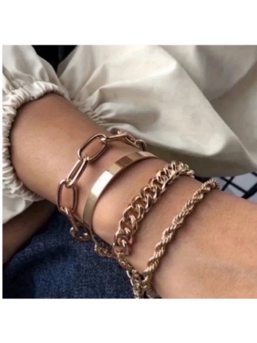 New! Gold Stack Bracelet Set NWOT